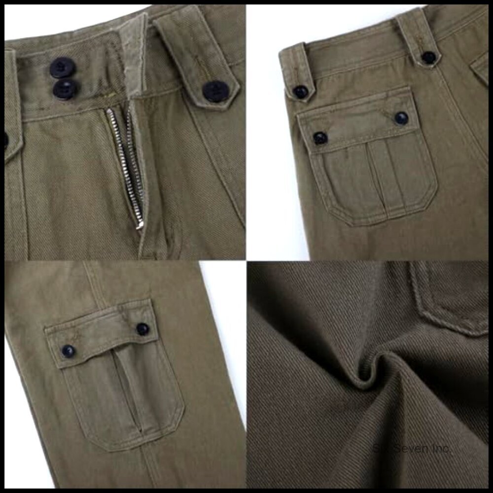 Straight Wide Leg Cargo Jeans Vintage Y2K Baggy Pants Relaxed Fit Flap Pocket - Picture 5 of 7